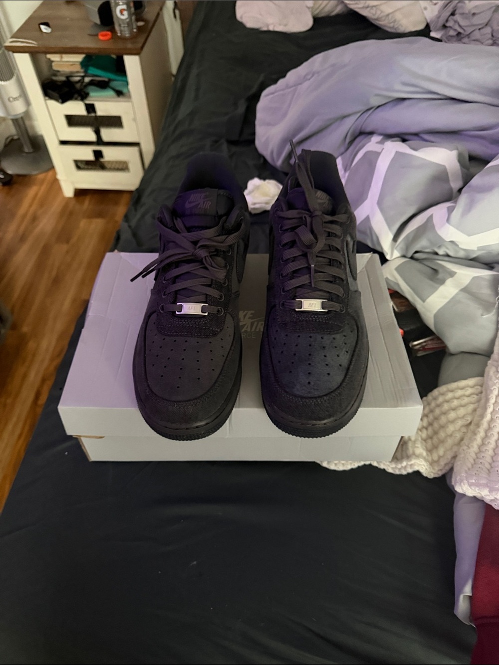 Men's Charcoal Grey Suede Air Ones
